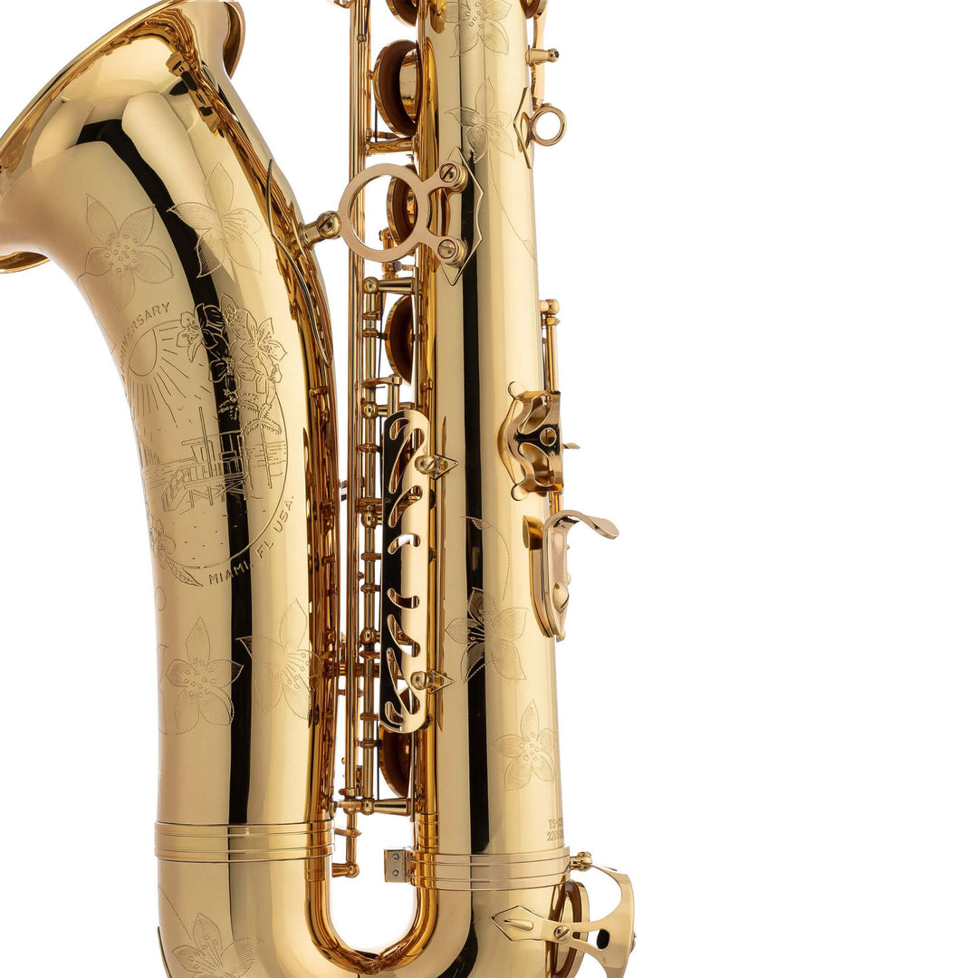 TS-860U Tenor Saxophone Unlacquered Bell and Engraving View 1#finish_unlacquered