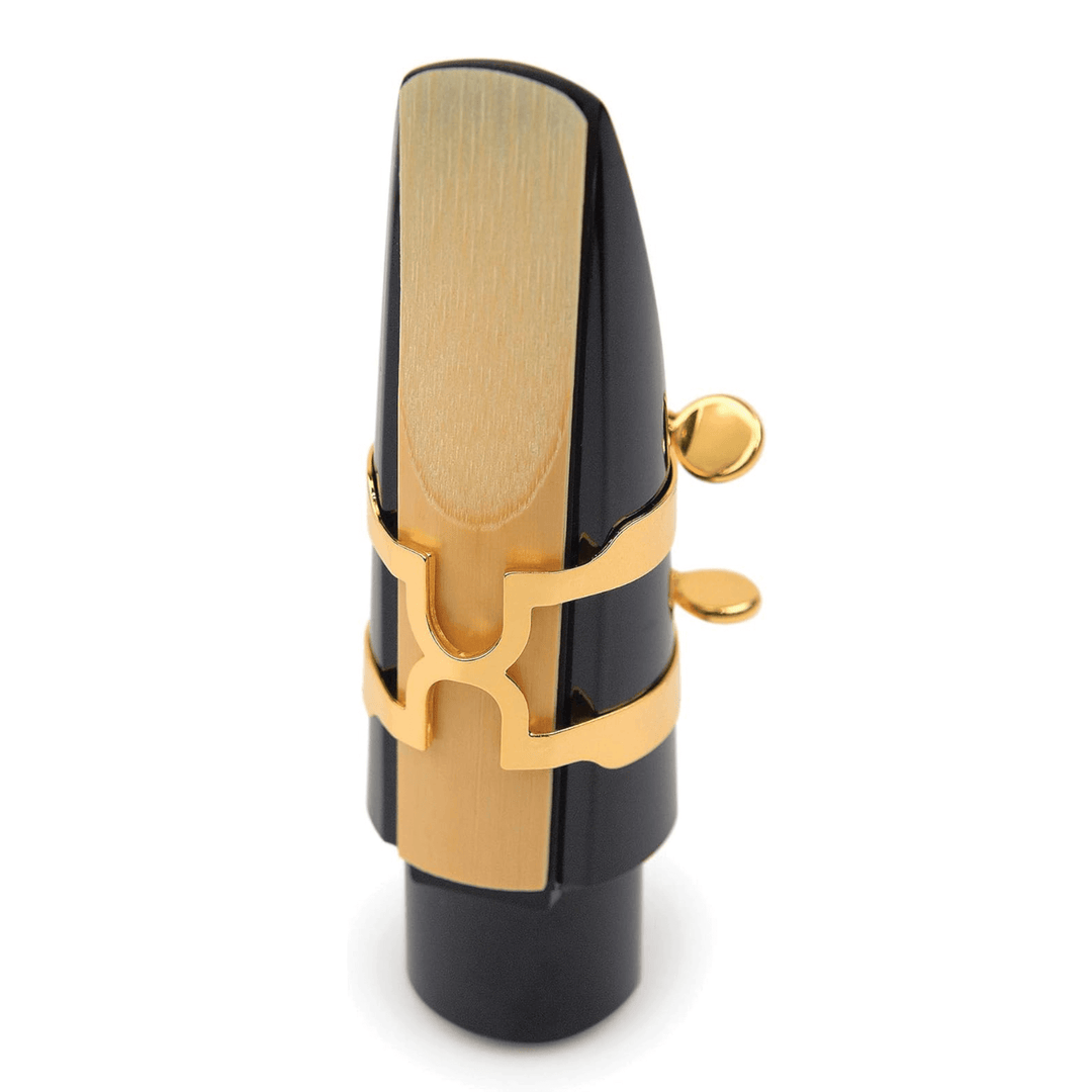 Rico H Ligature for Alto Saxophone w/ Cap - Gold