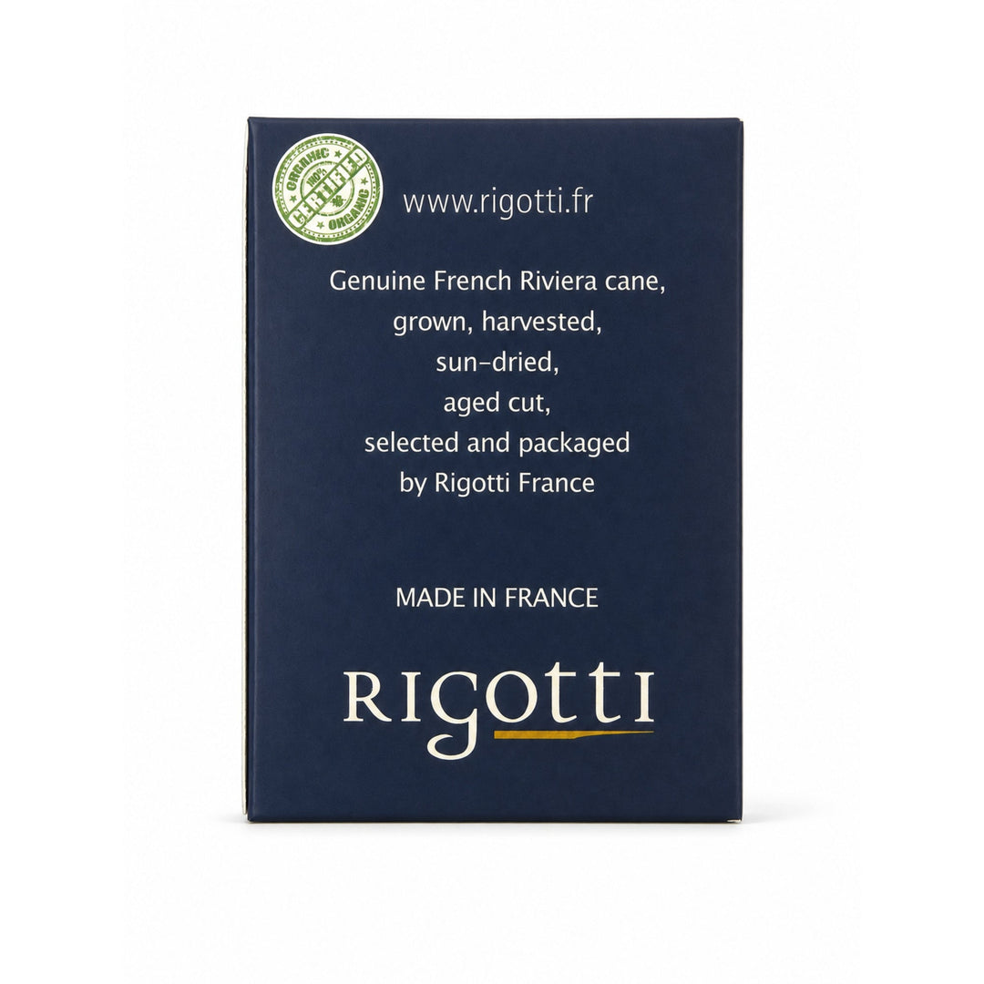 Rigotti Gold Jazz Alto Saxophone Reeds, size 3, back view #strength_3