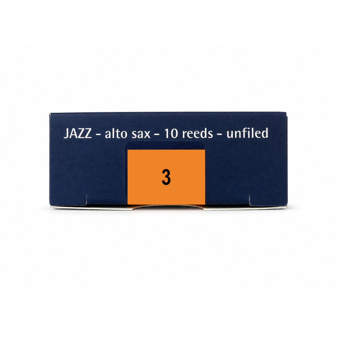 Rigotti Gold Jazz Alto Saxophone Reeds, size 3, bottom view #strength_3