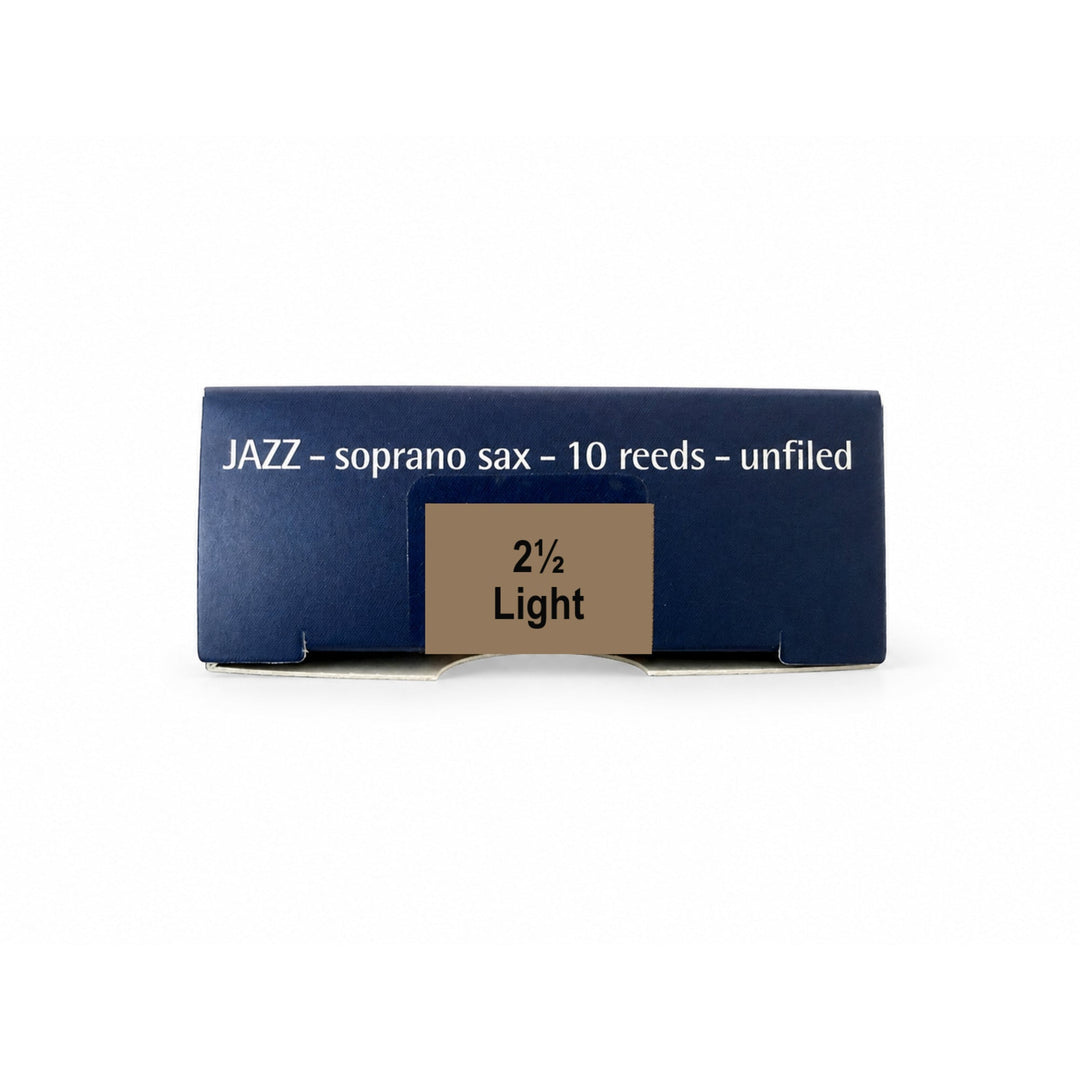 Rigotti Gold Jazz Soprano Saxophone Reeds, size 2.5 Light, bottom view #strength_2-5 Light