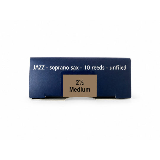 Rigotti Gold Jazz Soprano Saxophone Reeds, size 2.5 Medium, bottom view #strength_2-5 Medium