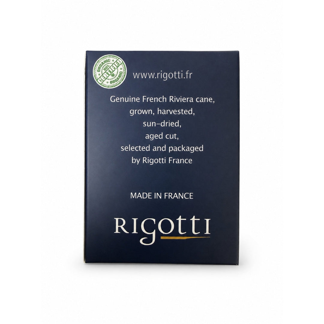 Rigotti Gold Jazz Soprano Saxophone Reeds, size 3.5 Light, back view #strength_3-5 Light