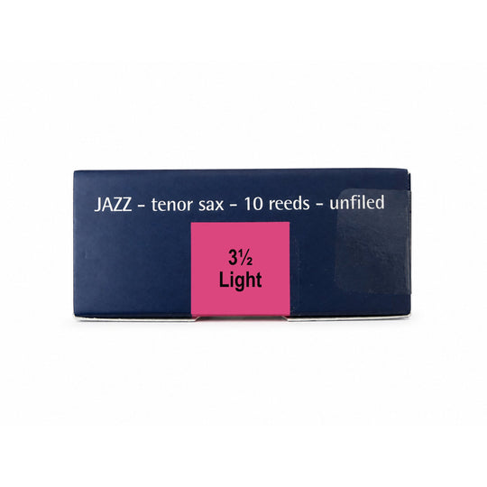 Rigotti Gold Jazz Tenor Saxophone Reeds, size 3.5 Light, bottom view #strength_3-5 Light