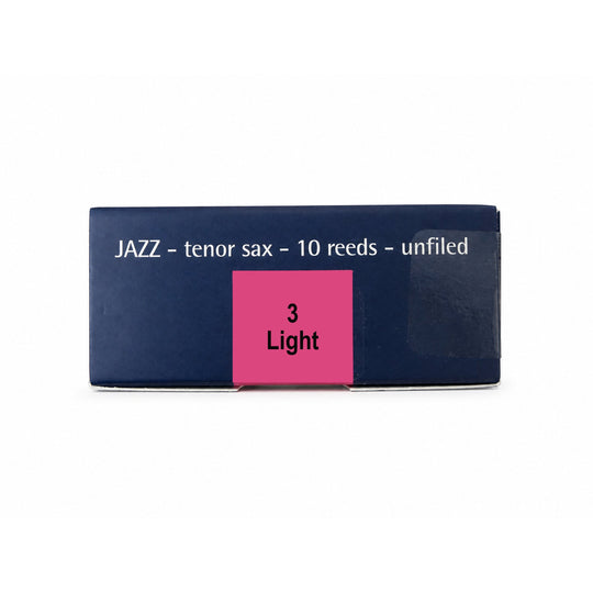 Rigotti Gold Jazz Tenor Saxophone Reeds, size 3 Light, bottom view #strength_3 Light
