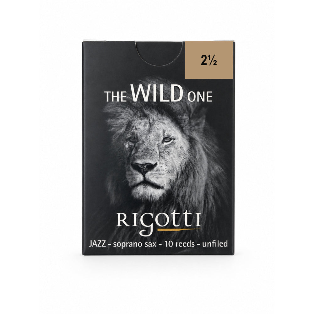 Rigotti Wild Soprano Saxophone Reeds, size 2.5, front view #strength_2-5