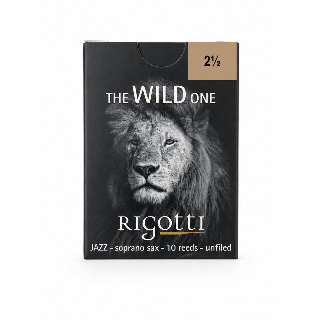 Rigotti Wild Soprano Saxophone Reeds, size 2.5, front view #strength_2-5