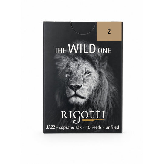 Rigotti Wild Soprano Saxophone Reeds, size 2, front view #strength_2