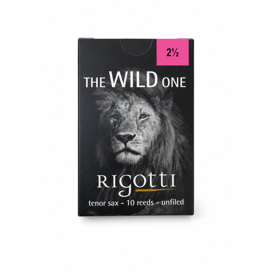 Rigotti Wild Tenor Saxophone Reeds, size 2.5, front view #strength_2-5