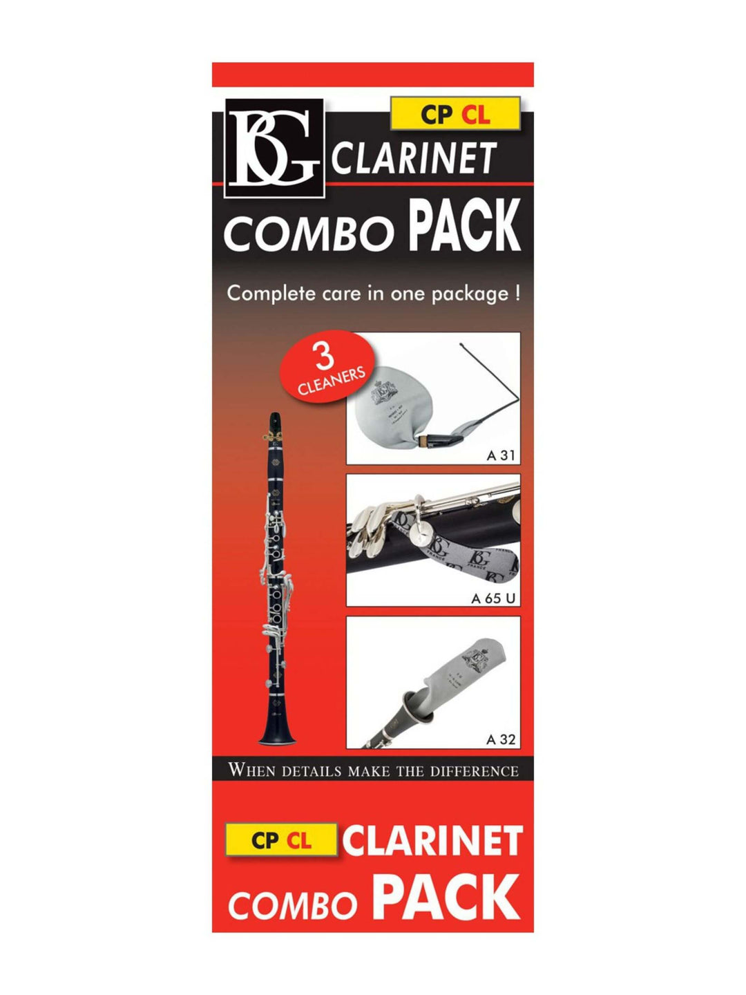 BG CPCL Clarinet Cleaning Swab Set Photo 1