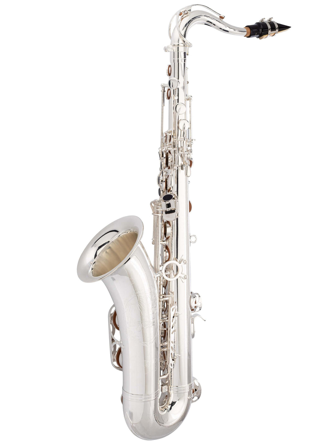 TS-860S Tenor Saxophone Silver-Plated Side View 2#finish_brass