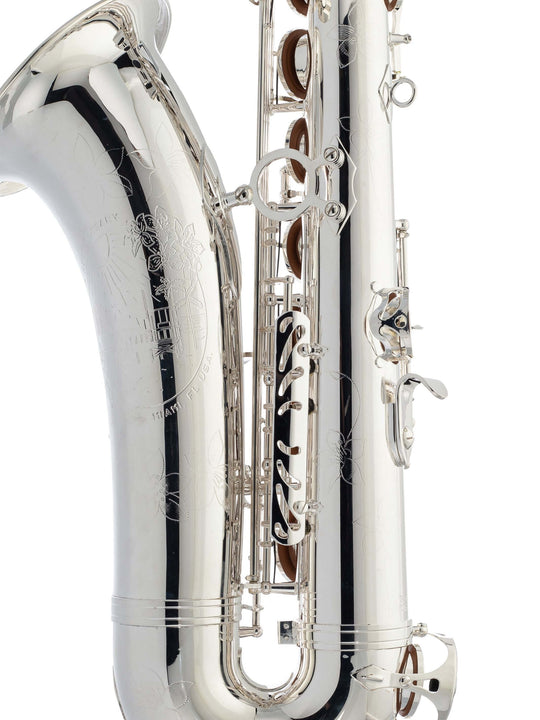 TS-860S Tenor Saxophone Silver-Plated Bell and Engraving View 1#finish_silver